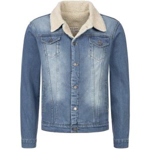Rock Creek Winterjacke Rock Creek Winter Jeansjacke mit Teddyfellkragen H-217