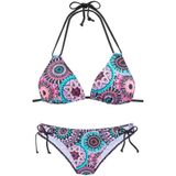 LASCANA Triangel-Bikini mit kontrastfarbigen Bändern