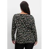 Sheego Langarmshirt Große Größen mit Blümchenprint und Gummizugsaum