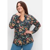 sheego by Joe Browns Langarmshirt Große Größen mit Paisleyprint und Polokragen