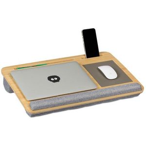 relaxdays Laptop Tablett Laptopkissen Handgelenkauflage & Mauspad, Bambus
