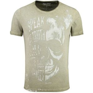 Key Largo T-Shirt T-Shirt Speaker Skull Totenkopf Print Motiv vintage Look MT00194 Rundhalsauschnitt bedruckt kurzarm slim fit