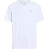 Calvin Klein Jeans T-Shirt SS SMOOTH CTTN SOLID VNECK TEE mit Logostickerei
