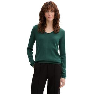 TOM TAILOR Strickpullover Dünner Strickpullover Basic V-Ausschnitt Stretch Sweater sweater basic v-neck