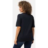 Ulla Popken T-Shirt T-Shirt Rollkanten Classic Rundhals Halbarm