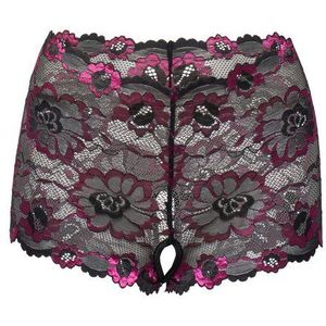 Elegant Love High-Waist-Slip-Ouvert Unterwäsche aus Spitze, Dessous Höschen Sexy Damenunterhosen, Reizwäsche, am Schritt offen