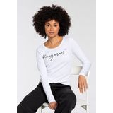 KangaROOS Longsleeve Langarm, sehr figurbetont, aus Rippware, aus 100% Baumwolle