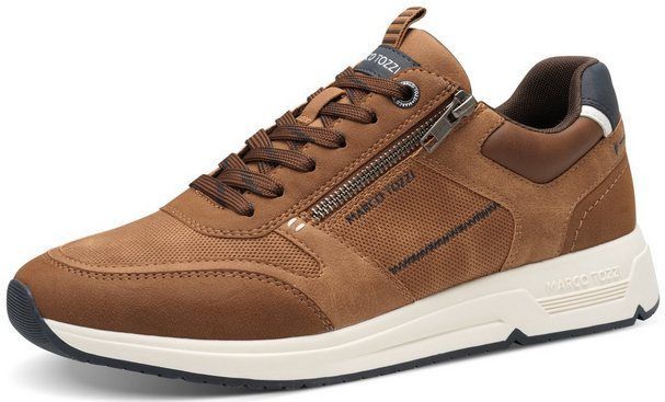 MARCO TOZZI Keilsneaker, Freizeitschuh, Halbschuh, Schnürschuh mit praktischem Reißverschluss