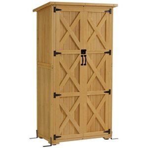 MCombo Gerätehaus M MCombo Gartenschrank Gartenhaus 0878, Gartenhaus Klein Wetterfest, Holz, Outdoor, 90×55×169cm