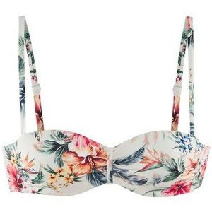 LASCANA Bügel-Bandeau-Bikini-Top Salsa, mit tollem Blumenprint