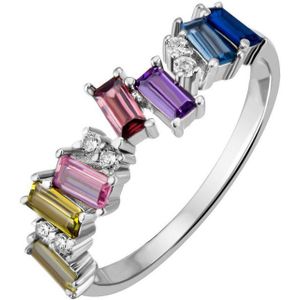 Firetti Fingerring Schmuck Geschenk Silber 925 Silberring Ring Regenbogen, mit Zirkonia (synth)