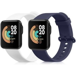 kwmobile 2x Sportarmband für Xiaomi Mi Watch Lite / Redmi Watch Smartwatch, Armband TPU Silikon Set Fitnesstracker