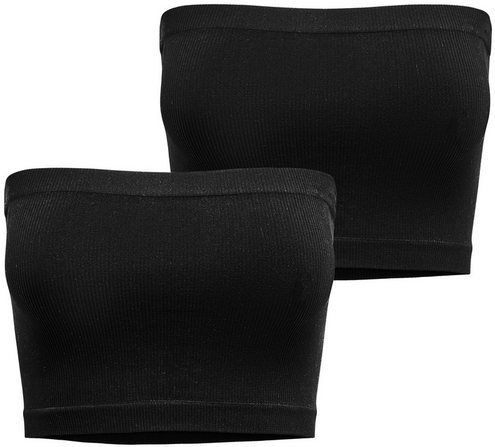 ONLY Bandeau-BH ONLVICKY RIB SEAMLESS 2-PACK BANDEAU TOP (Packung, 2er-Pack)