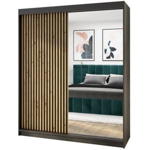 A&J MöbelLand GmbH Schwebetürenschrank MIT 2-türig Schrank mit Spiegel (Kostenlose Lieferung – nur für kurze Zeit! TOP ANGEBOT! Geräumiger Schrank mit viel Stauraum:6 Regalen und 1 Kleiderstange – -ideal zur Aufbewahrung von Kleidung und Accessoires. TOP PRODUKT! Farbe und Größe (120 cm, 160 cm, 180 cm) zur Auswahl -wählen Sie das ideale Modell für Ihr Schlafzimmer!, Zum Kleiderschrank erhalten Sie kostenlose Regale) Breite: 120 cm, 160 cm, 180 cm Höhe: 215 cm, Tiefe: 59,5 cm