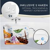 Homerella Badematte rutschfest Kinder - 100% BPA frei Inkl. 2 Haken zum Aufhängen 100x40cm, Antirutschmatte Badewanne Baby hautsensitiv & schimmelresistent, Badewannenmatte rutschfest & waschbar