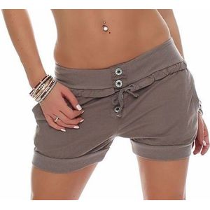 malito more than fashion Hotpants 6086 unifarbene Chino Short kurze Sommerhose mit elastischem Bund