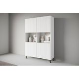 INOSIGN Highboard PHUKET (1 St), Moderne Hochkommode ohne Griffe mit 10 Fächern, Breite 120 cm