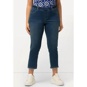 Ulla Popken Regular-fit-Jeans 7/8-Jeans Sienna Fransensaum schmales Bein