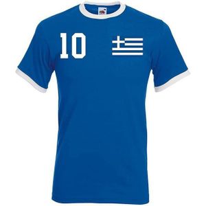 Youth Designz T-Shirt Griechenland Herren T-Shirt im Fußball Trikot Look mit trendigem Motiv