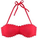 LASCANA Bandeau-Bikini-Top Scallop, mit gelaserter Wellenkante