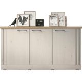 Home affaire Sideboard Country Breite 164 cm, Kommode mit 3 Türen, Anrichte im, Landhausstil, viel Stauraum, mit Metallgriffe, MDF Rahmen