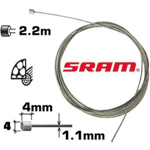 SRAM Fahrradkurbel Sram Pitstop 1.1mm x 2.2m Lang Schaltzug Schaltungsinnenzug