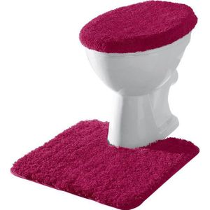 Erwin Müller Badematte 2-tlg. Stand-WC-Set "Rhodos", Gummizug:, eckig mit Ausschnitt, Uni