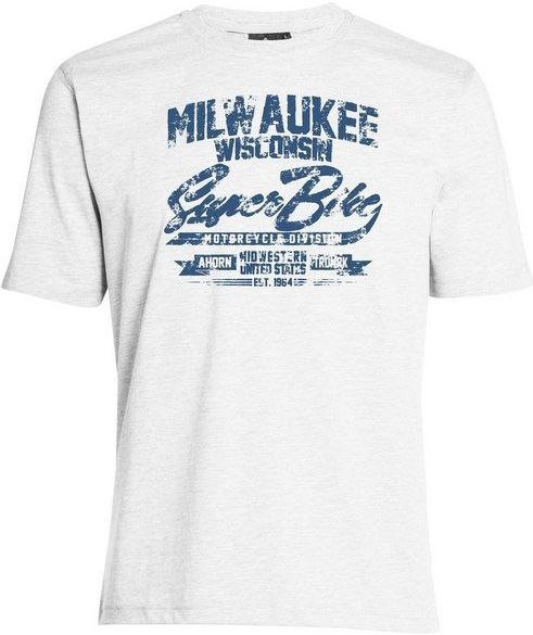 AHORN SPORTSWEAR T-Shirt MILWAUKEE_ATLANTIC BLUE mit lässigem Frontprint