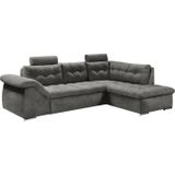 ED EXCITING DESIGN Ecksofa Oman L-Form, mit Bettfunktion, Bettkasten, Armteilverstellung, Kopfstützen