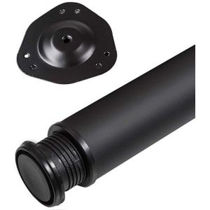 SO-TECH® Tischbein Ø 76 / 80 mm, belastbar bis 75 kg pro Stück, H: 71cm, Stahl, schwarz, höhenverstellbar bis 32mm, 1x
