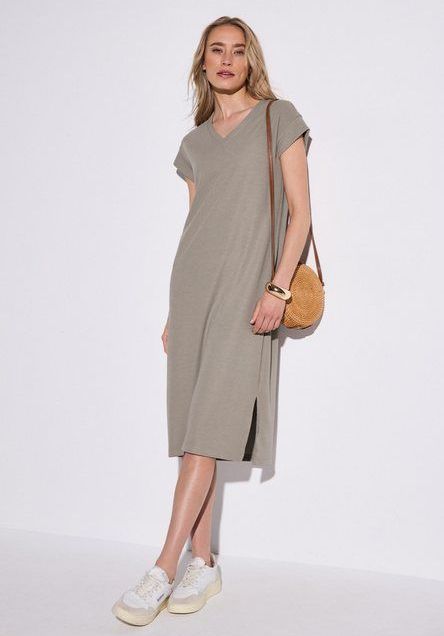 STREET ONE Midikleid mit Rippstruktur
