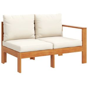 vidaXL Sofaelement Gartensofa mit 1 Armlehne 2-Sitzer Massivholz (1 St)