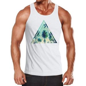 Neverless Tanktop Herren Tank Top Foto Print Ananas Palmen Galaxy Sommer Tropical mit Print