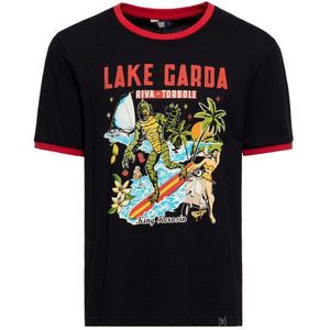 KingKerosin Print-Shirt Lake Garda (1-tlg) mit Artwork-Print