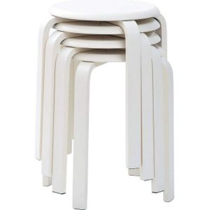 NUODWELL Fußhocker Stapelhocker Holz Hocker Mode Kreative Erwachsene Esszimmerhocker (4 St., 4 Hocker im Set), Stapelbar