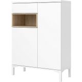 INOSIGN Highboard Roommers, Anrichte, Stauraum, Sideboard, Kommode, Höhe 118 cm, Breite 88,7 cm, 1 offenes Fach mit Rahmen-Optik