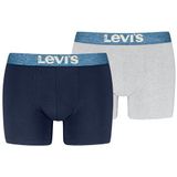 Levi's® Boxershorts LEVIS MEN MEL WB BOXER BRIEF ORG CO 2P (2er Pack) mit breitem Logobund