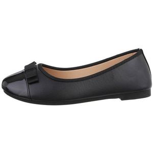 Ital-Design Damen Freizeit Ballerina (85894246) Blockabsatz Klassische Ballerinas in Schwarz