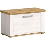 Home affaire Sitzbank Cosenza, Breite 80cm, 1 Klappe, 2 Einlegeböden, 2-farbig, in Landhausoptik, Bank, Schuhbank, Garderobenbank, Dielenbank