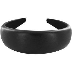 axy Haarreif breiter Haarreif in Kunstleder-Optik, Eleganter Damen Haarreif Haarband