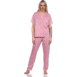 EloModa Pyjama Damen Pyjama lange-hose mit kurzarm-Shirt Schlafanzug, Gr. M L XL XXL (2 tlg)