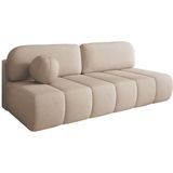 MOEBLO Sofa Fluffy aus Bouclé, Bequemes Sofa mit Schlaffunktion, Stilvollem Bouclé-Bezug, Sofa mit Schlaffunktion und Stauraum, Couch Polstermöbel Sitzmöbel Wohnzimmermöbel 3-Sitzer-Sofa Stoffsofa, mit Relaxfunktion (BxHxT):210x88x104 cm