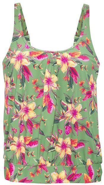 LASCANA Tankini-Top Malia, mit lockerem Schnit und tropischem Print