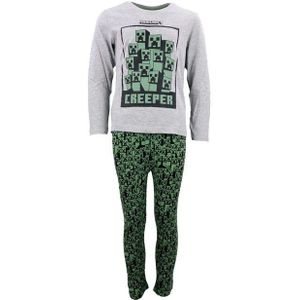 Minecraft Schlafanzug MINECRAFT Kinder Pyjama langer Schlafanzug für Jungen + Mädchen langer Kinderpyjama