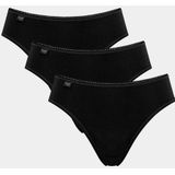 sloggi Jazz-Pants Slips 24/7 Cotton Tai C3P (3er Pack) Elastikbund mit Spitze, Flache Nähte