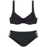 Vivance Bügel-Bikini mit goldfarbenen Zierknöpfen