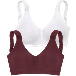 petite fleur Soft-BH (Packung, 2 Stück) ohne Bügel, aus weicher Baumwolle