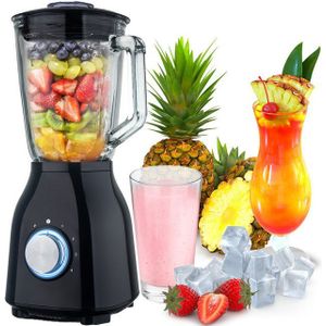 TurboTronic by Z-Line Standmixer 1,5 L Glasbehälter - Hochleistungsmixer Smoothie Maker Juice Blender, 1400 W, 4 Edelstahlklingen Milchshaker Sauce Eiscreme Pulsfunktion Ice Crusher