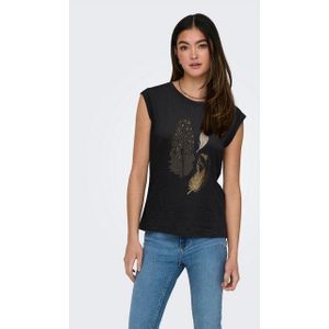 ONLY Kurzarmshirt FEEL/FEATHERS TOP BOX CS JRS