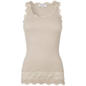 rosemunde Tanktop Benita Silk Top Camisole mit Vintage-Spitze am Ausschnitt, breite elastische Spitze am Saum
